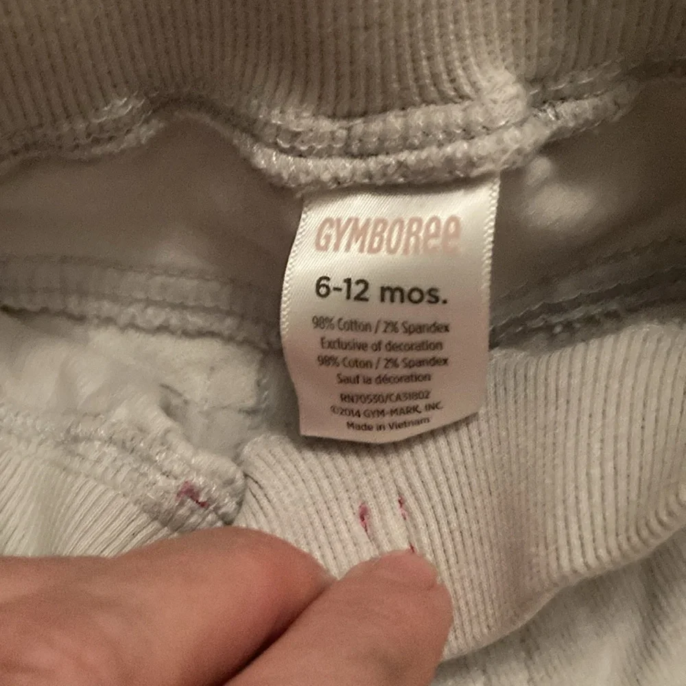 Gymboree Gray Baby Pants with Pink Accents